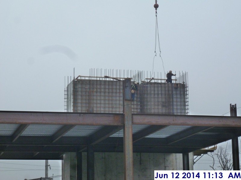 Installing rebar mats at Elev. 4-Stair 2 (3rd Floor) Facing South (800x600)